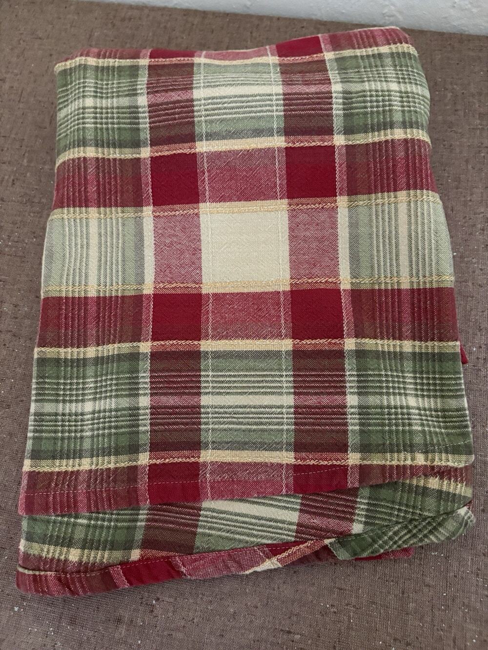 Tablecloth Oblong 55x78” Plaid Fall Autumn Country Farmhouse